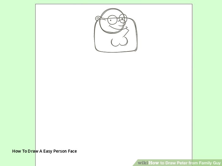 how to draw a easy person face how to draw peter from family guy 7 steps