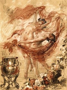 antoine calbet la danse d aphrodite aphrodite painting drawing dance