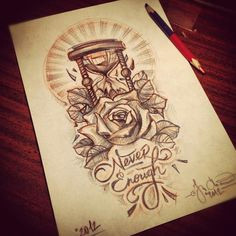 rose drawing tattoo