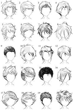 inspiration male hair manga art drawing anime men boy hairstyle