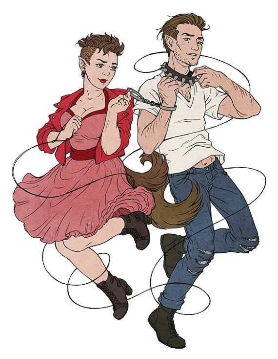 rockabilly red riding hood e big bad wolf arte di kayshasiemens