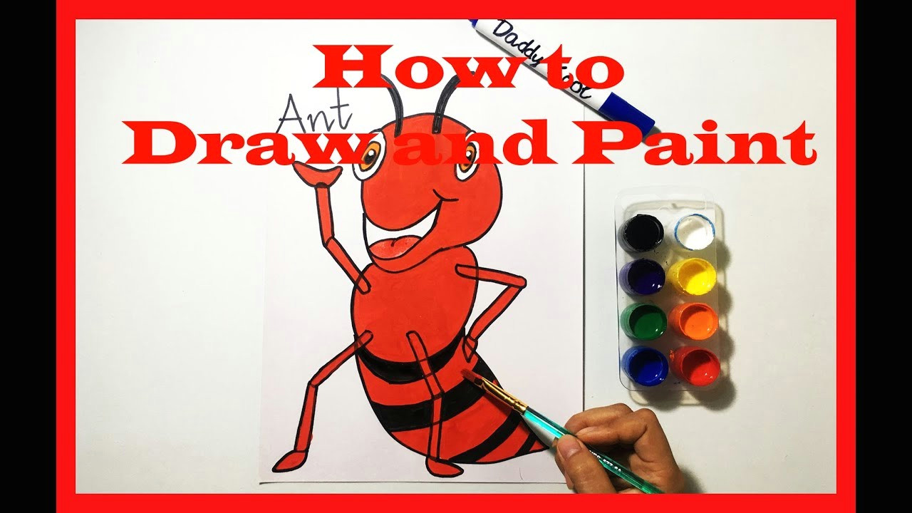 a i an anta i drawing painting coloring pages for kids toddlers children learn colors drawing