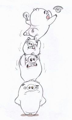 concept art angry birds sandro cleuzo character sketches character design references pig character