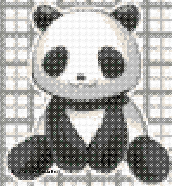 easy to draw panda bear perler bead panda bear panda perlers pinterest of easy to draw