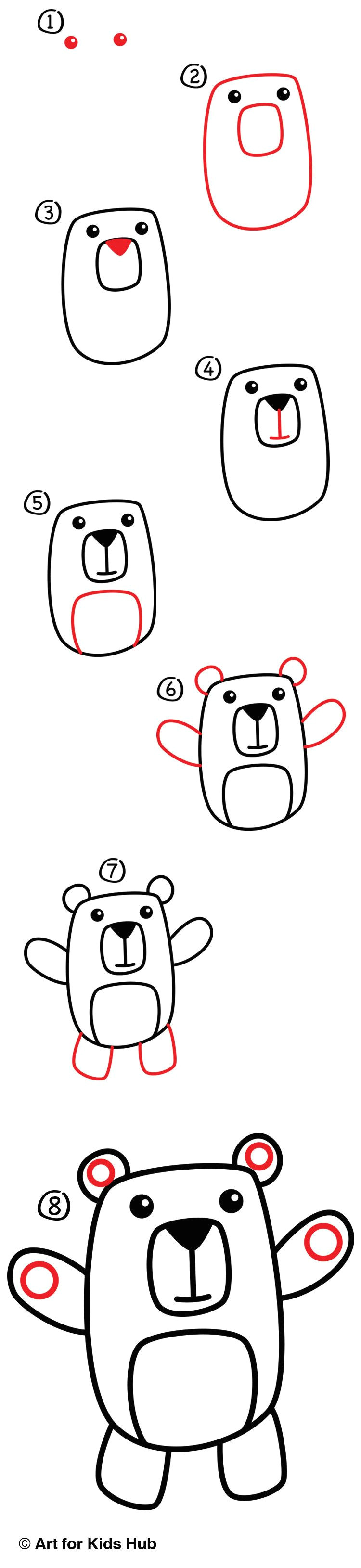 learn how to draw a cartoon bear with us we keep this art project short