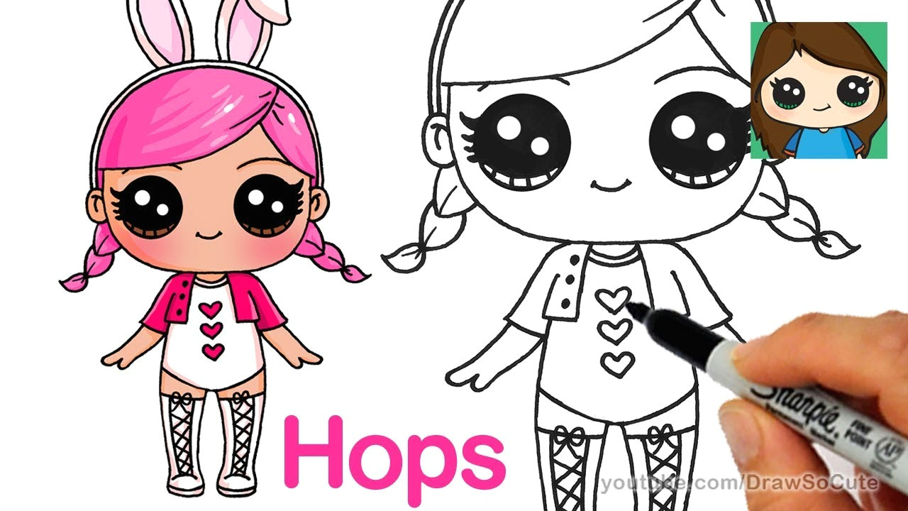 how to draw a lol surprise doll hops