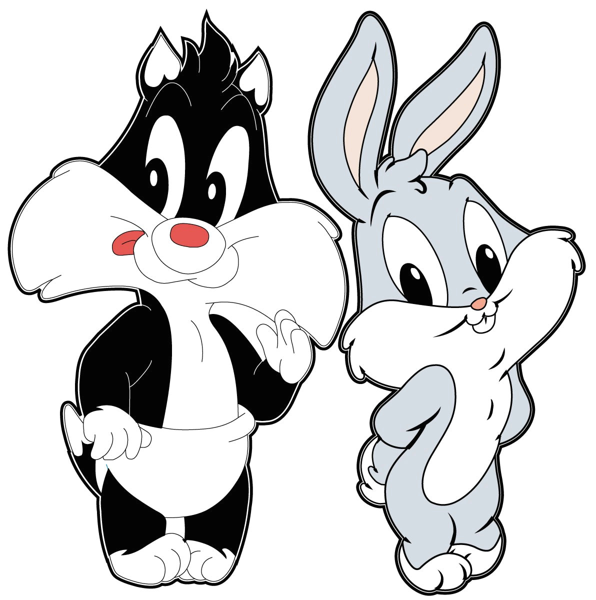 drawing a cartoon bunny baby sylvester and baby bugs bunny wallpaper for free download