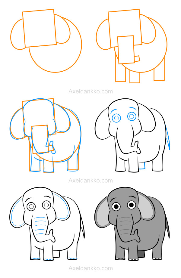 how to draw an elephant comment dessiner un elephant
