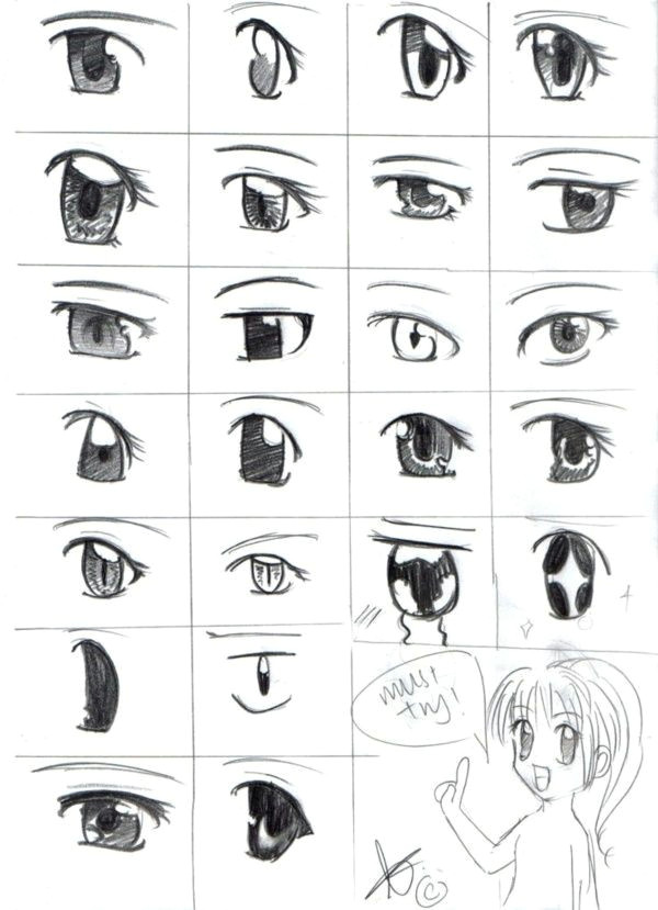 how to draw cartoon eyes and face