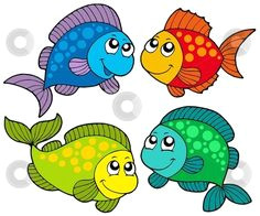 free cute clip art cute cartoon fishes collection stock vector clipart cute cartoon