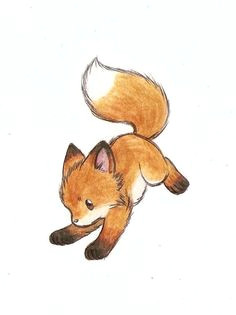 little fox iii cute fox drawingcute drawingscartoon