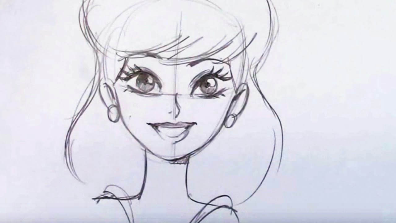 how to draw a pretty girl cartoon step by step youtube