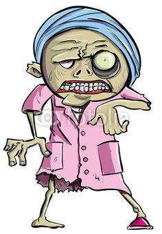 cartoon zombie grandma