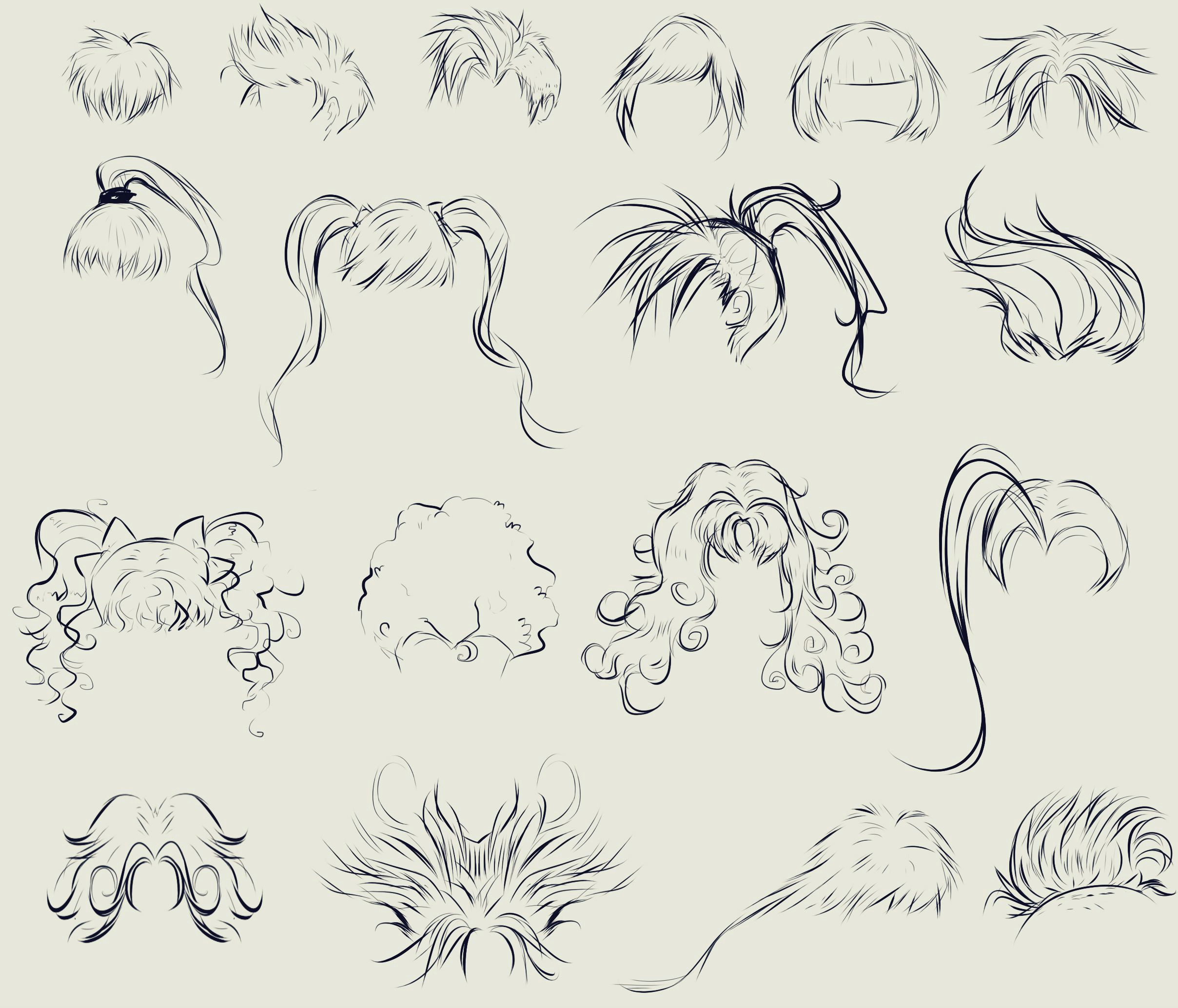 drawing hair