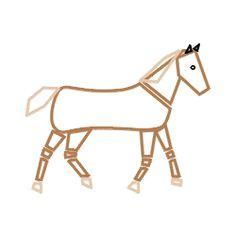 drawing a cartoon horse