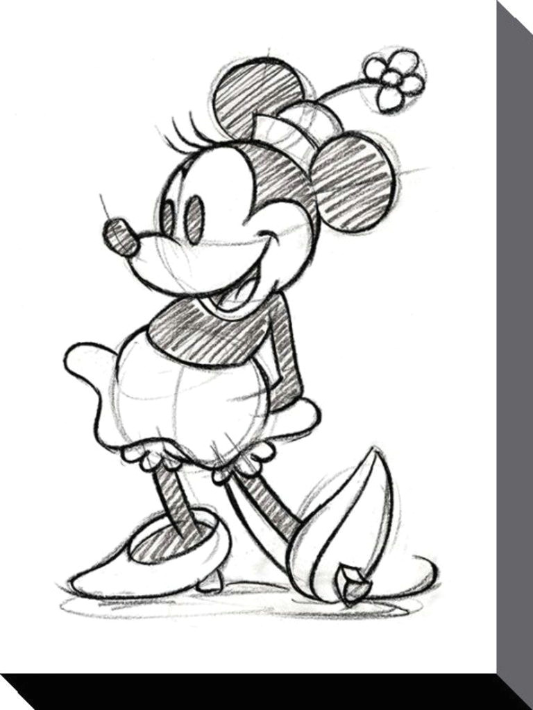 minnie mouse disney sketched single official canvas print official merchandise free shipping