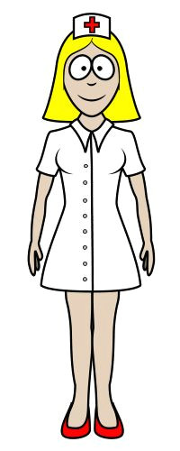 drawing a cartoon nurse