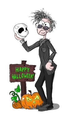 tim burton timburton burton halloween pumpkin jack jackskellington nightmarebeforchristmas a pumpkin jackcaricature drawingcomic