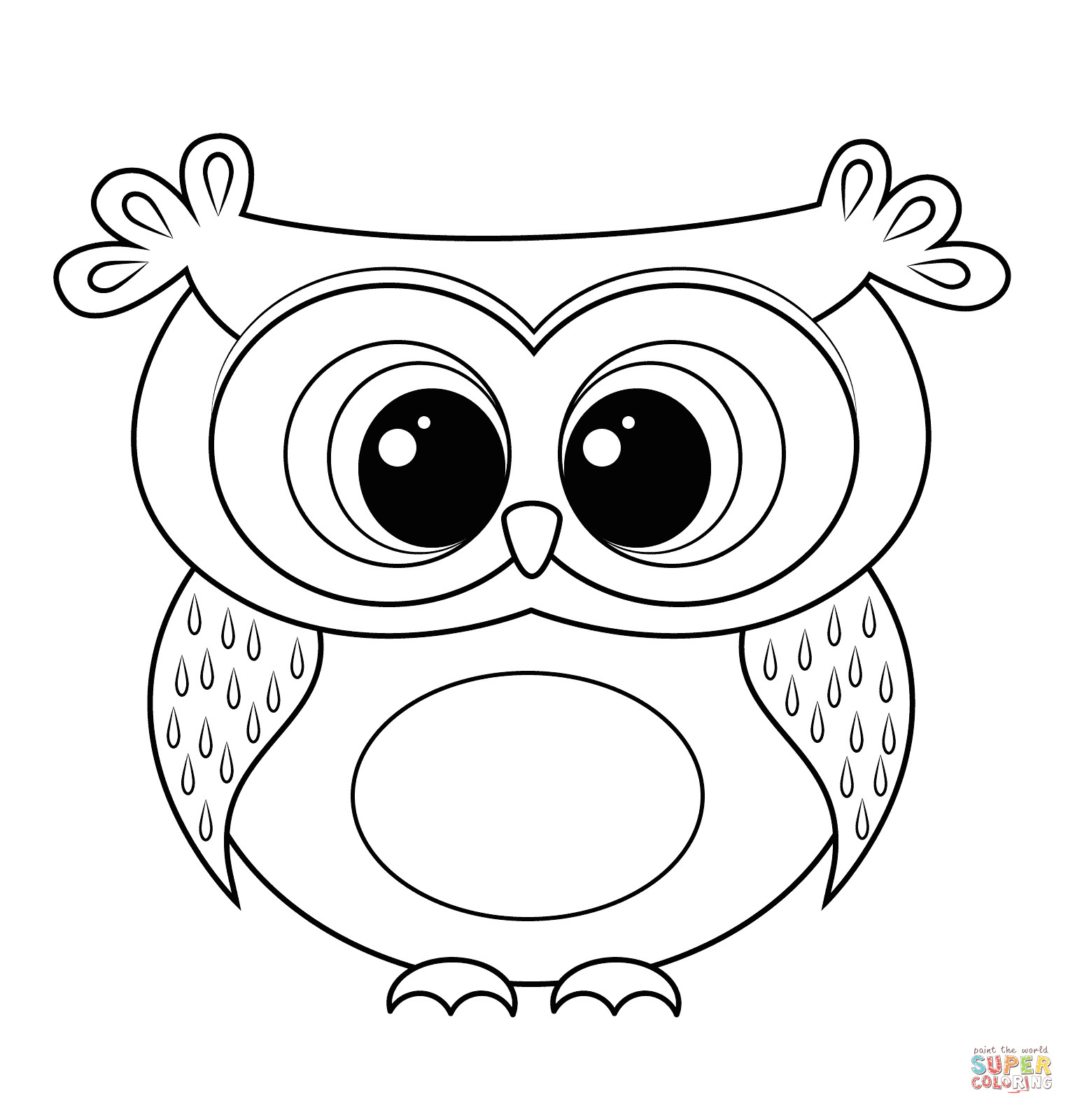 cartoon owl coloring page free printable coloring pages