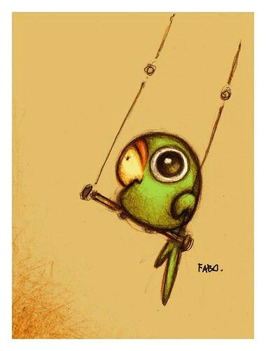 parrot this drawing is adorable