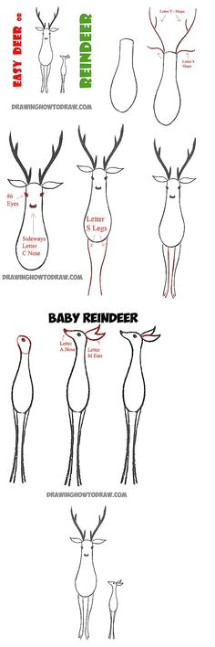 how to draw cartoon reindeer for kids reindeer drawing cartoon reindeer how to draw