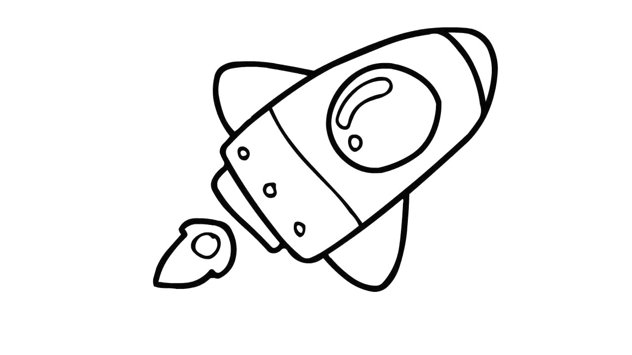how to draw a cartoon rocket ship step by step