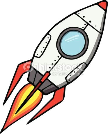 space rocket cartoon vector illustration