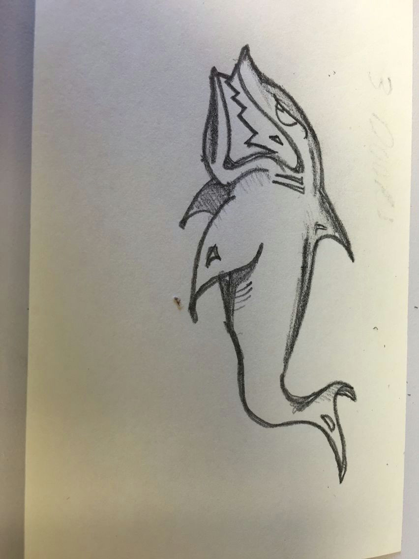 shark drawing cartoon shark
