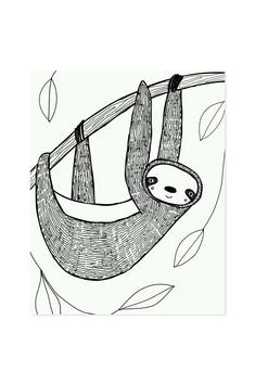sloth art print