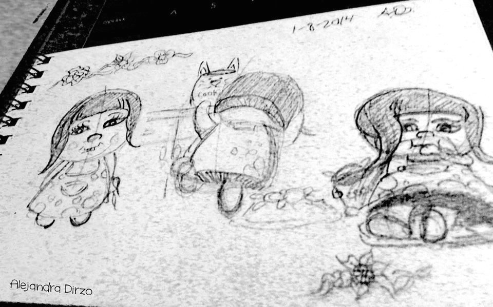 mini comic strip sketch by alejandra dirzo