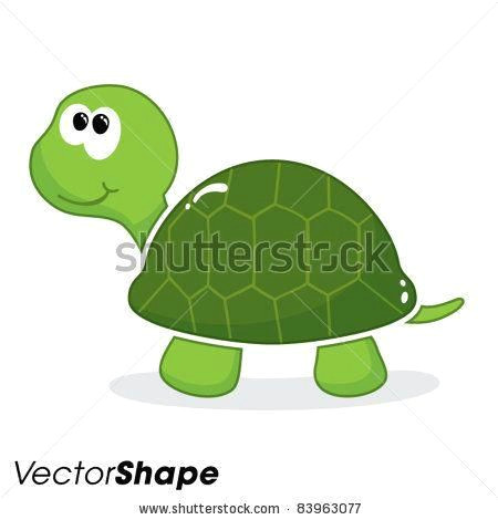turtle shell clip art happy little cartoon turtle smiling vector illustration stock vector