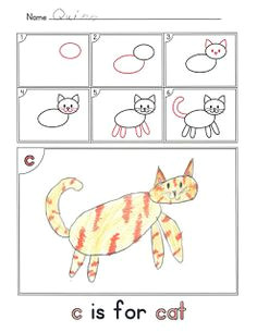 download this directed drawing instruction page now alphabet activity how to kindergarten