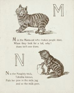 letters m n from cats and kittens abc father tuck s nursery tales series