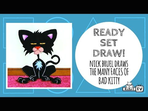 ready set draw how to draw bad kitty youtube