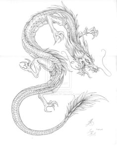 japanese dragon outline creative commons attribution noncommercial no derivative works 3 0
