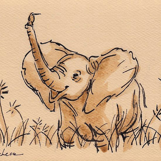 baby elephant s blissful day baby elephant watercolor painting 14