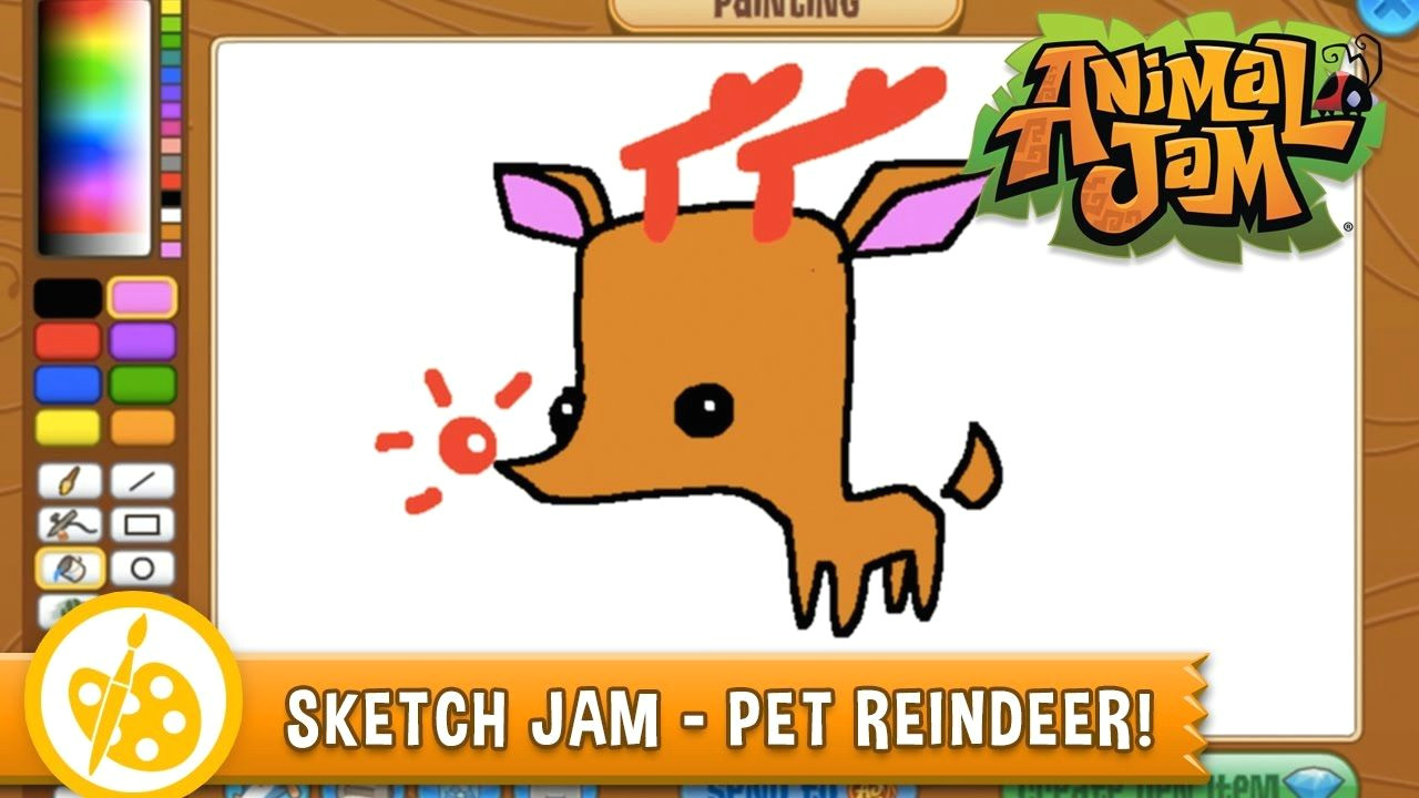 want to learn how to draw just like an illustrator at animal jam then check out then awesome new episode of sketch jam and doodle your own pet reindeer