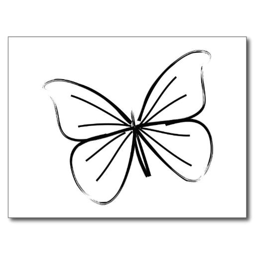 simple line drawings art simple butterfly line drawing postcard