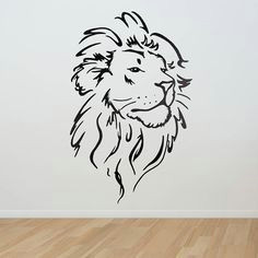 lion head wall sticker by oakdene designs notonthehighstreet com
