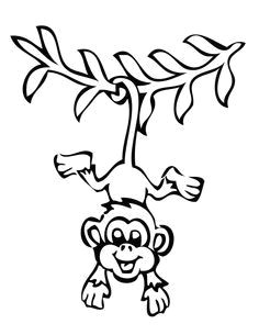 image result for easy to draw swinging monkey coloring book pages coloring pages for kids