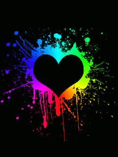 free animated heart gifs animated rainbow heart mobile wallpaper