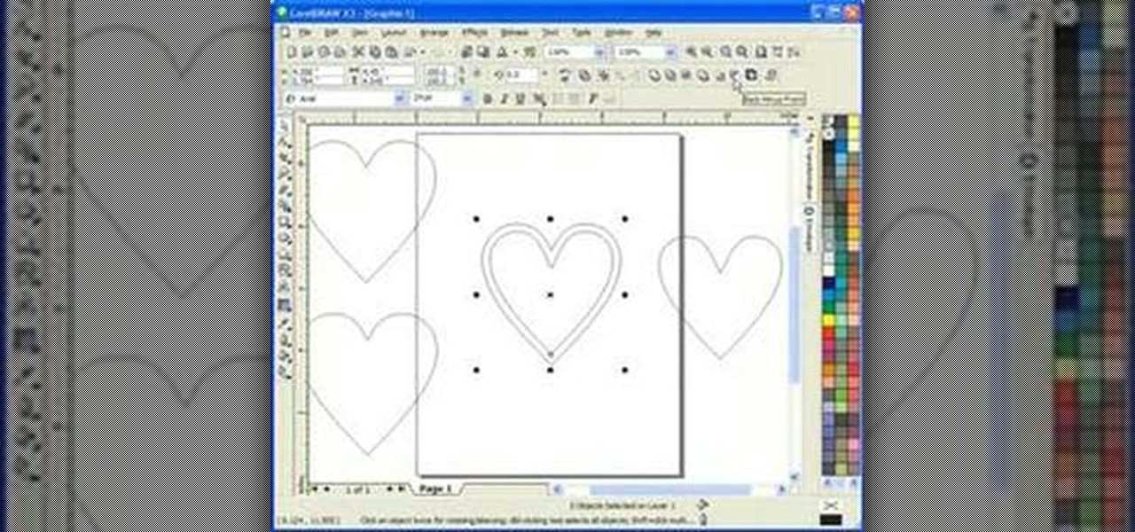 how to draw a heart box scroll saw pattern in corel draw x3