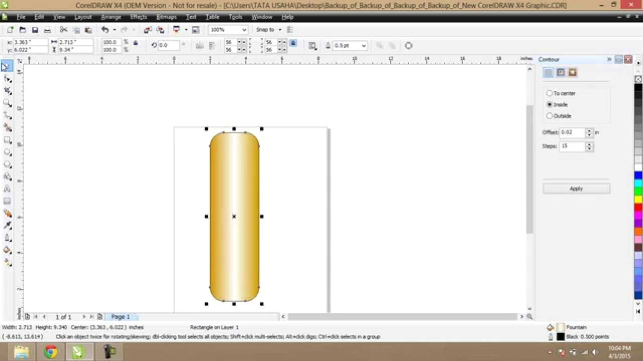 how to make gold plated colors in corel draw