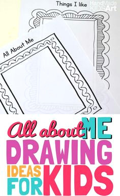 all about me drawing ideas for kids print and draw with these fun drawing prompts for kids