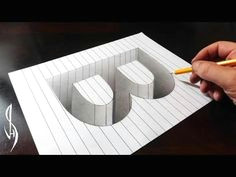 drawing b hole in line paper 3d trick art optical illusion