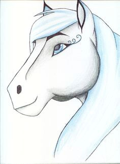 drawings of spirit and rain the horse images