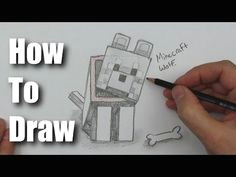 how to draw minecraft wolf