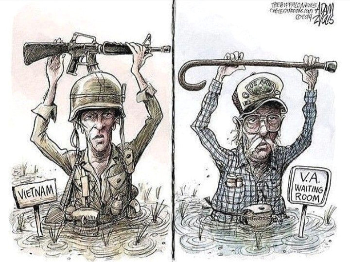 political cartoons va hospital veterans affairs socialism vietnam war vietnam veterans