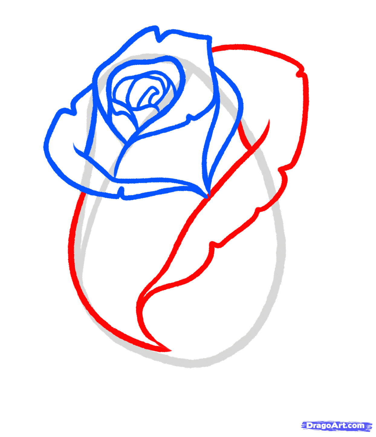how to draw a rose bud rose bud step 5