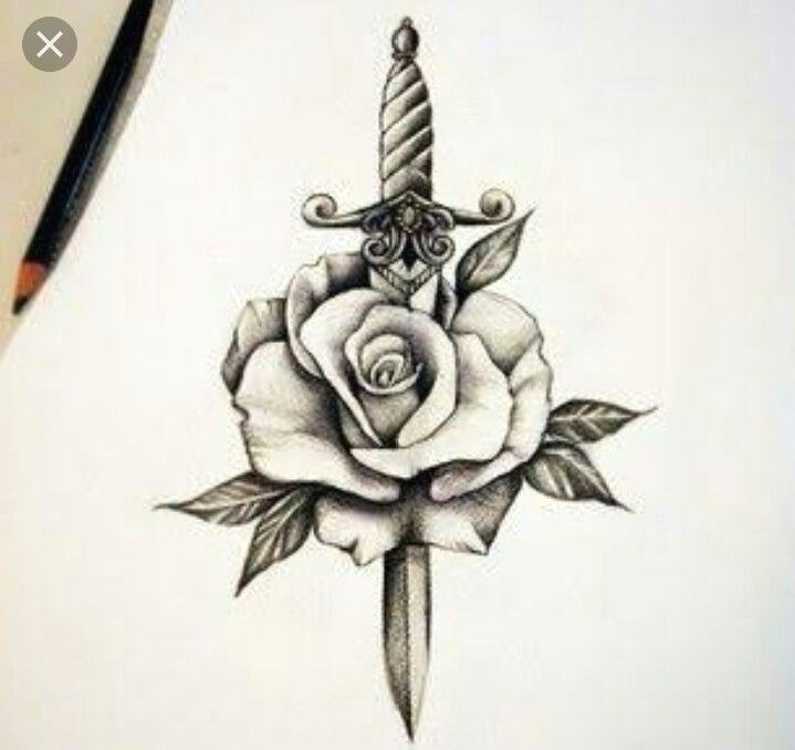 tattoosformenunique rose and dagger tattoo rose tattoo man grey tattoo knife and